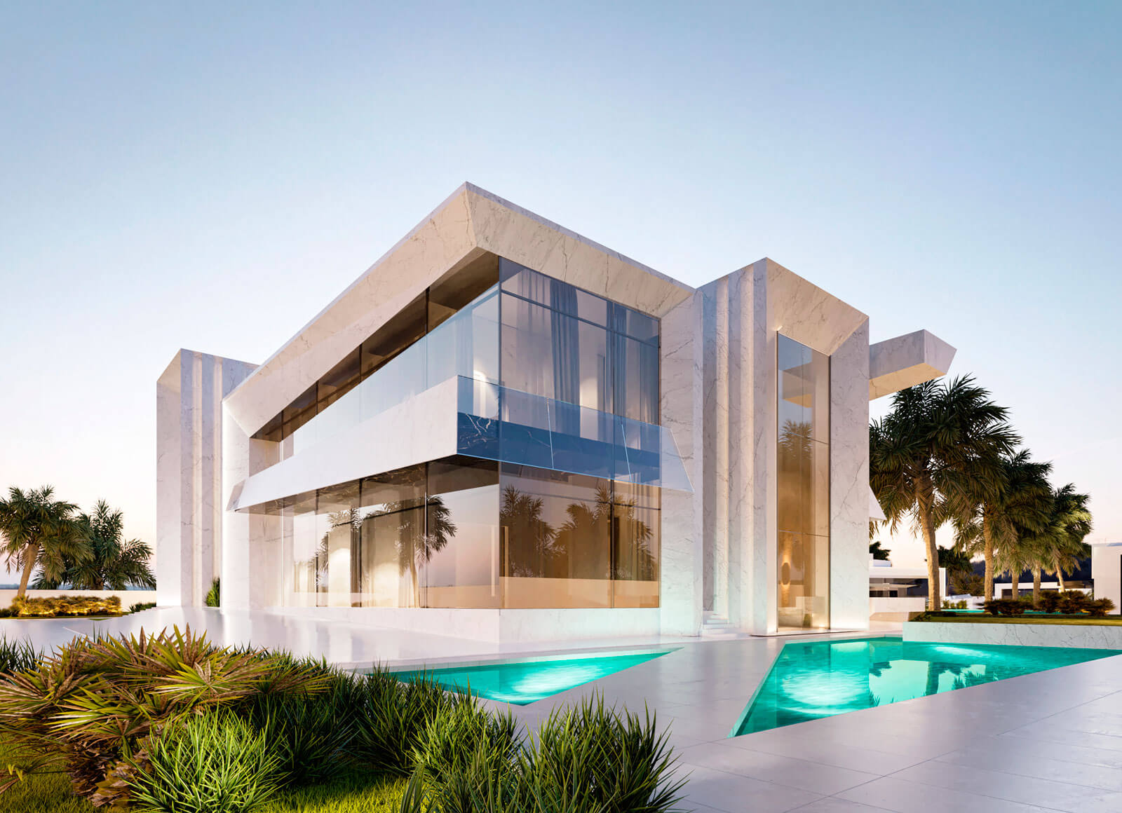 Abu Dhabi villa panoramic windows